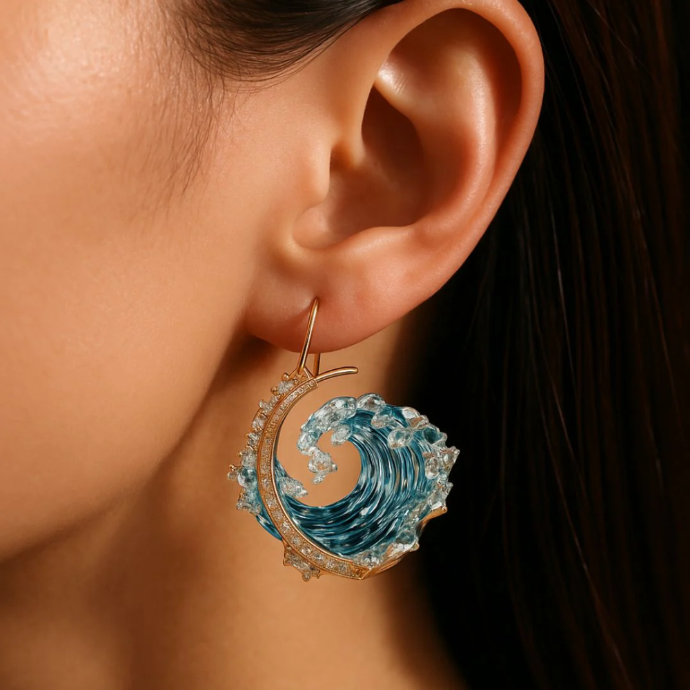 Ocean's Oath Gold Earrings
