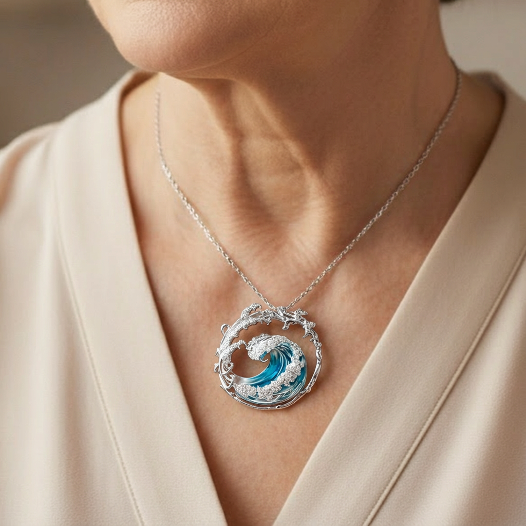 Ocean's Oath Silver Necklace with Bonus Earrings – Limited Time Offer
