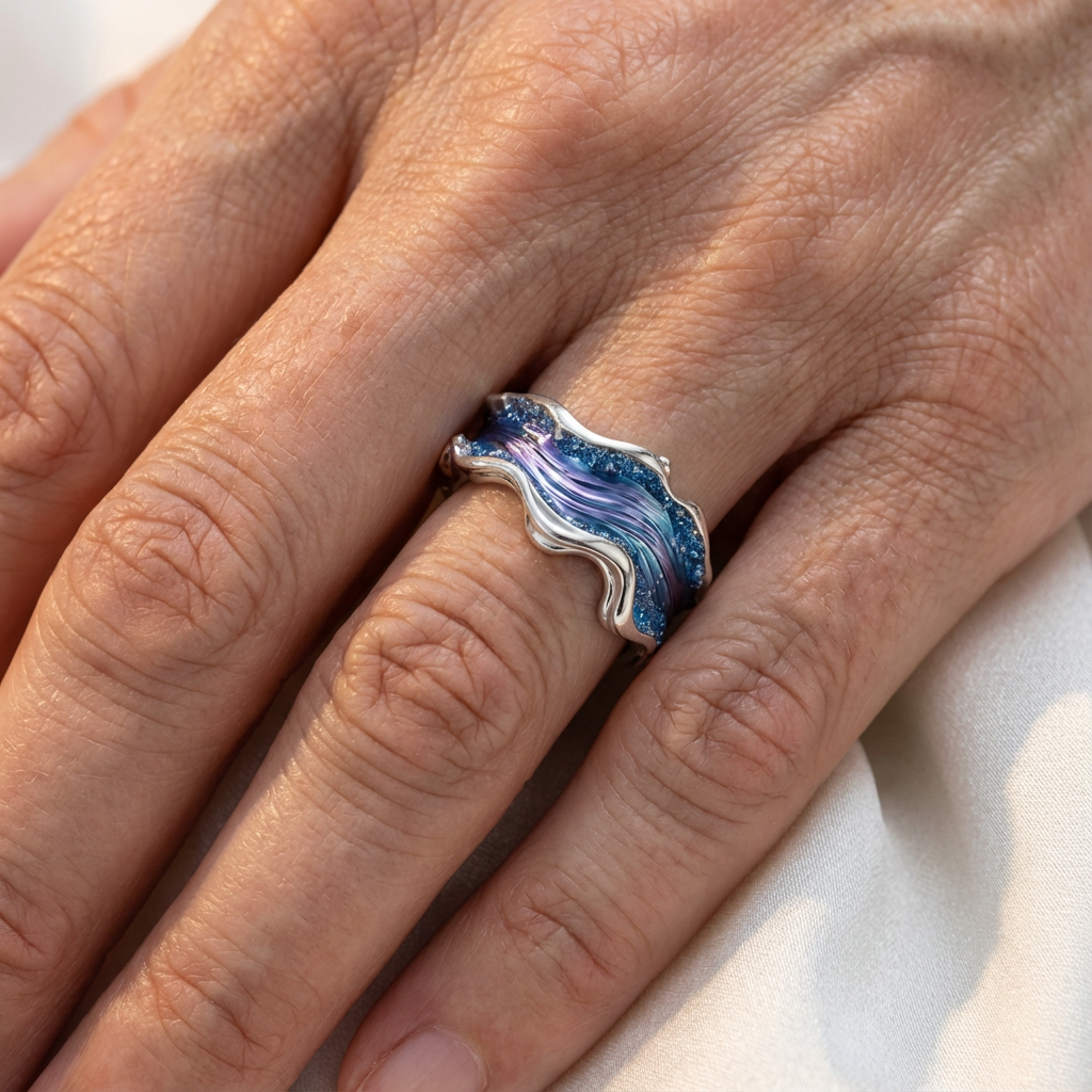 Ocean's Purple Wave Ring
