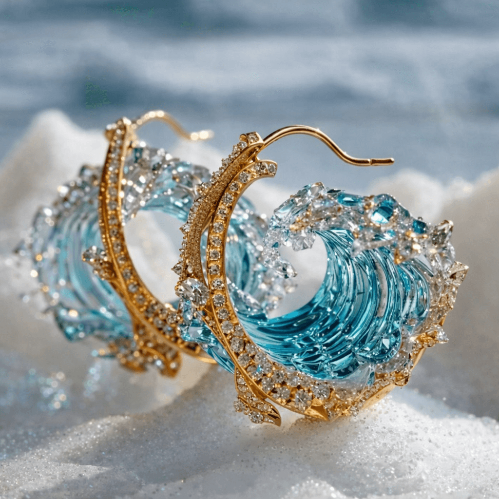 Ocean's Oath Gold Earrings